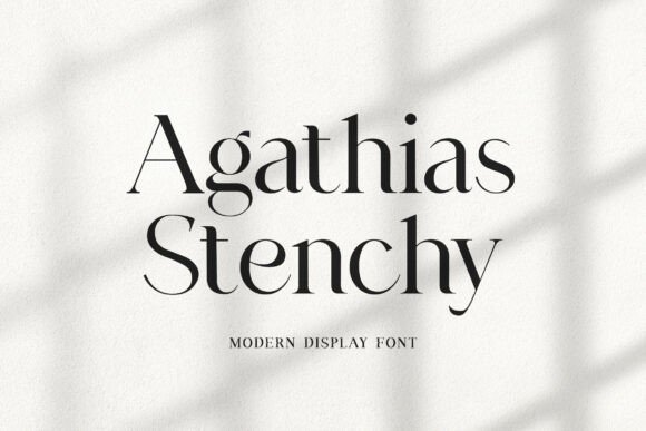 Agathias Stenchy: A Timeless Display Font for Crafters and Designers