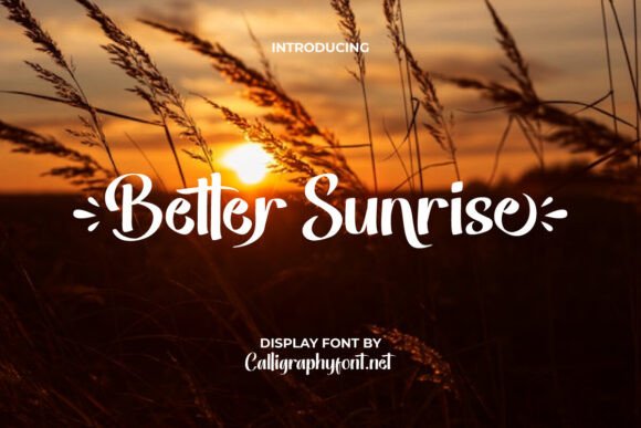 Better Sunrise Font: A Modern Display Typeface for Editorial Design
