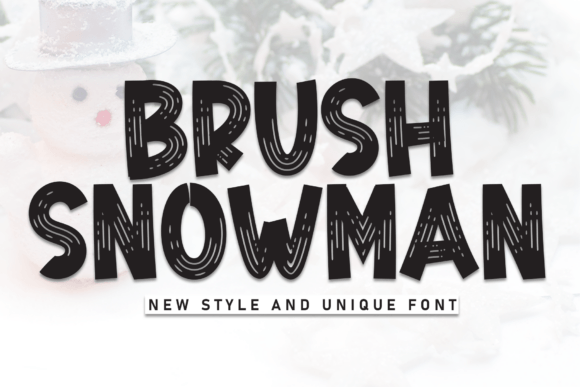 Brush Snowman: A Festive Typographic Statement