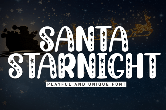 Santa Starnight: A Joyful Display Font for Crafters and Designers