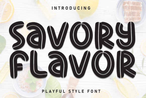 Savory Flavor: A Delightful Display Font for Branding